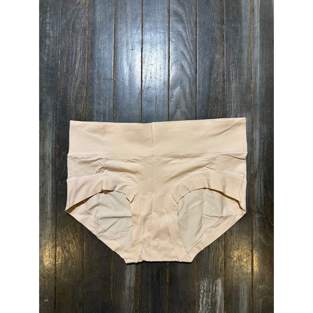Evry Womens Nude Beige Cotton Spandex Hipster Panties Underwear Size Medium